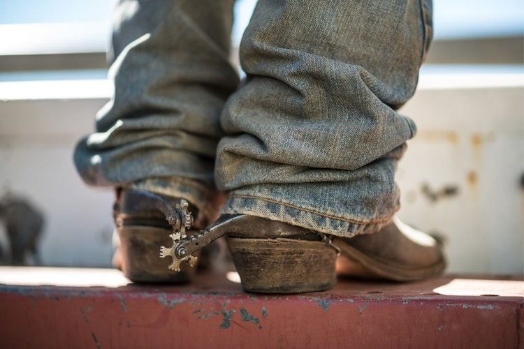 Jeans and cowboy boots